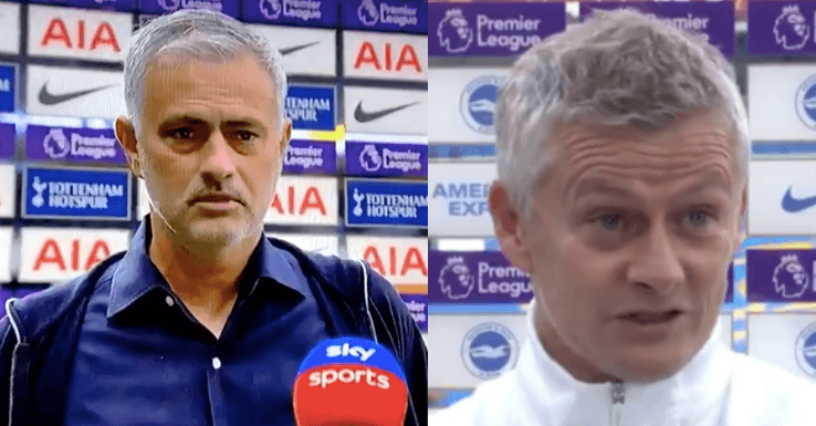 Jose Mourinho hits back at Ole Gunnar Solskjaer after goalpost joke Jose Mourinho hits back at Ole Gunnar Solskjaer after goalpost joke