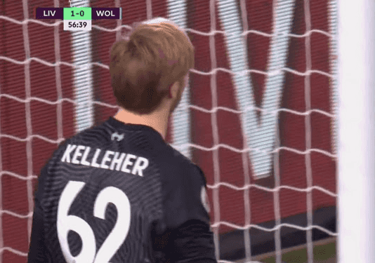 Kelleher changed shirt at half-time of his second Liverpool clean sheet Kelleher changed shirt at half-time of his second Liverpool clean sheet