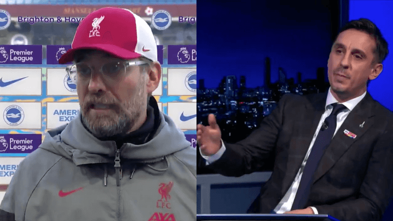 Gary Neville picks Klopp’s injury argument apart in a brilliant piece of tv