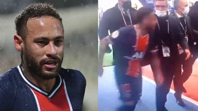 Neymar continues red card fight down tunnel as PSG knocked off perch Neymar continues red card fight down tunnel as PSG knocked off perch