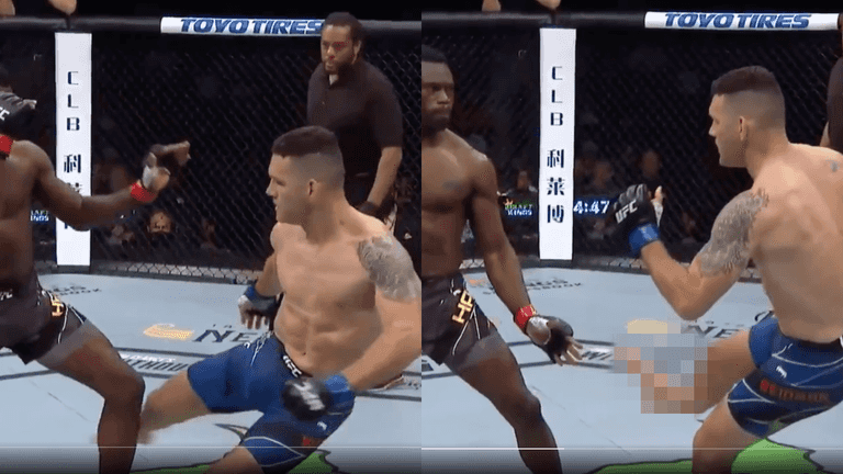 Chris Weidman snaps leg in half while kicking opponent after just 17 seconds Chris Weidman snaps leg in half while kicking opponent after just 17 seconds