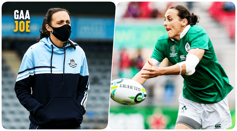 Irish rugby star slots into Dublin forward line with 1-5 on her first game back