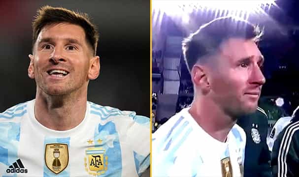 Lionel Messi breaks down in tears after Argentina win Lionel Messi breaks down in tears after Argentina win