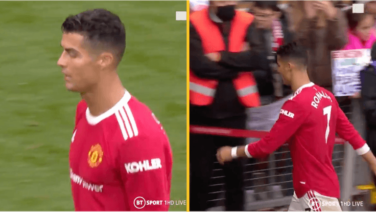 Furious Cristiano Ronaldo storms off pitch after Man United held at home