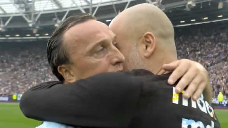 Pep Guardiola reveals what he said to Mark Noble during touching embrace Pep Guardiola reveals what he said to Mark Noble during touching embrace