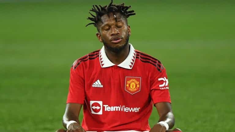 Fred sent off for stamp on Alvaro Morata as Man United lose to Atletico Madrid Fred sent off for stamp on Alvaro Morata as Man United lose to Atletico Madrid