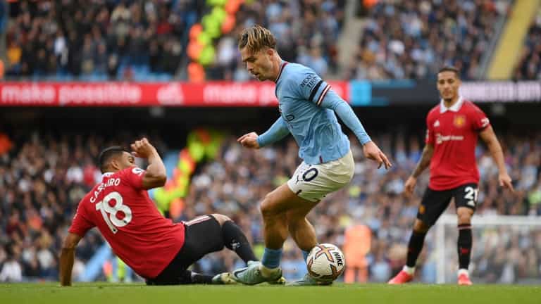 Jack Grealish couldn’t resist Casemiro post after sitting him down in Manchester derby Jack Grealish couldn’t resist Casemiro post after sitting him down in Manchester derby