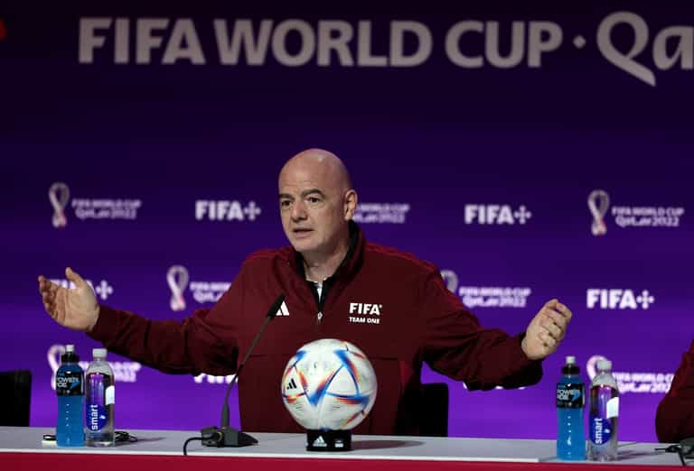 Gianni Infantino kicks off World Cup with scarcely believable, “repulsive” speech Gianni Infantino kicks off World Cup with scarcely believable, “repulsive” speech