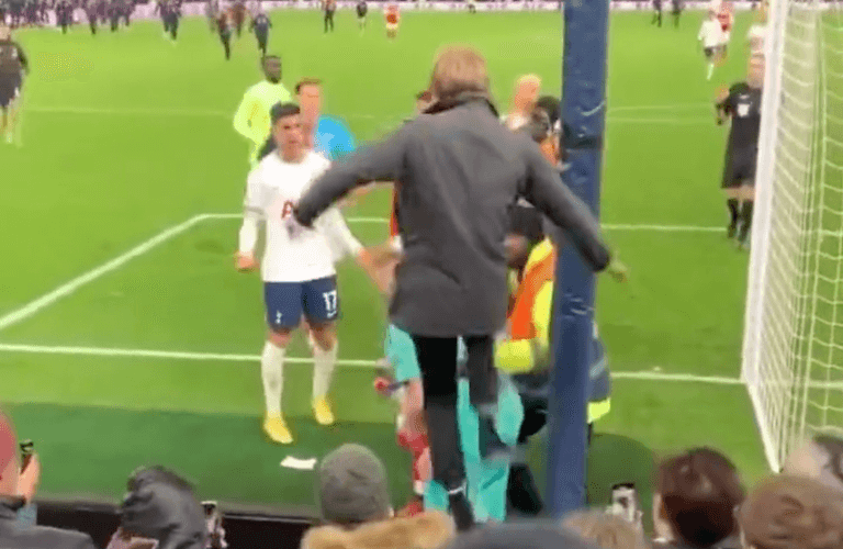 Video shows new angle of moment Tottenham fan kicks Aaron Ramsdale Video shows new angle of moment Tottenham fan kicks Aaron Ramsdale