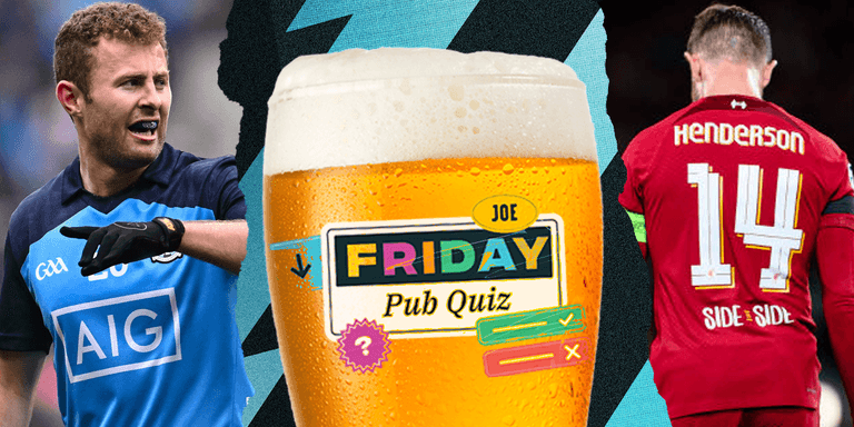 The SportsJOE Friday Pub Quiz: Week 34 The SportsJOE Friday Pub Quiz: Week 34