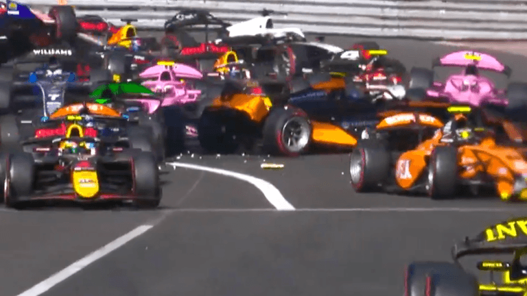 Huge 12-car pile-up brings Monaco GP to a standstill Huge 12-car pile-up brings Monaco GP to a standstill