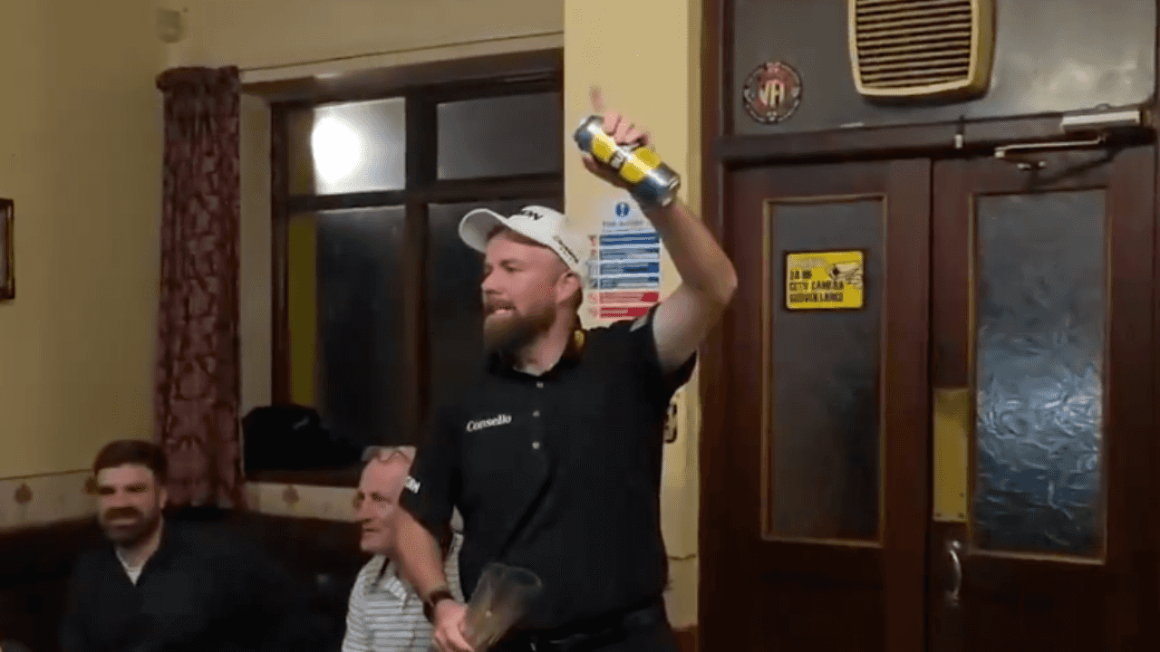 Shane Lowry seen singing anti-Westmeath chant during Irish Open celebrations