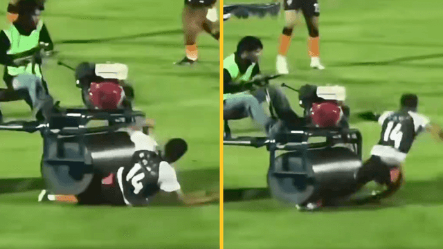 Former England star gets run over by vehicle during match