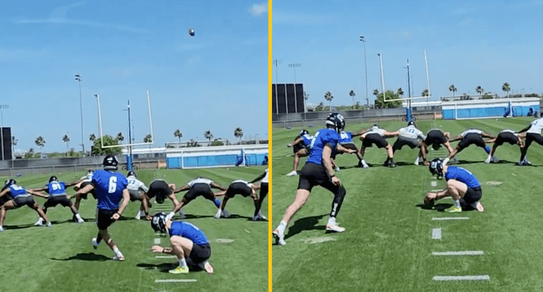 Charlie Smyth kicks outrageous curler from 63 yards in NFL trial