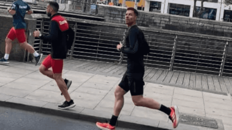 Xabi Alonso spotted out running in Dublin before Europa League final Xabi Alonso spotted out running in Dublin before Europa League final