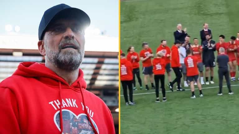 Liverpool fans notice the one player who didn’t clap during Klopp’s guard of honour Liverpool fans notice the one player who didn’t clap during Klopp’s guard of honour