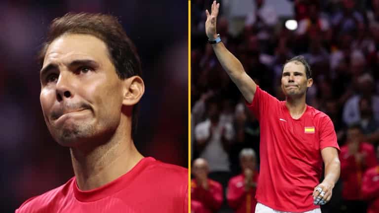 Tearful Rafael Nadal bids farewell to fans as tennis career ends Tearful Rafael Nadal bids farewell to fans as tennis career ends