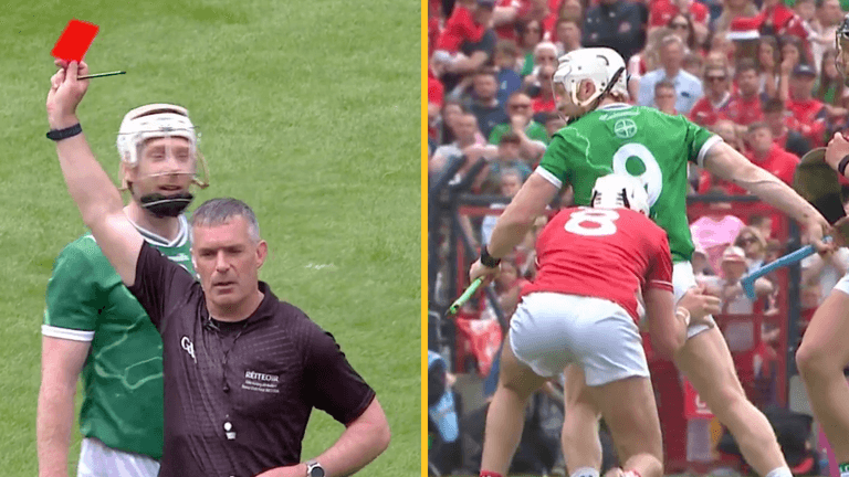 Limerick star Lynch given questionable red card Cork loss