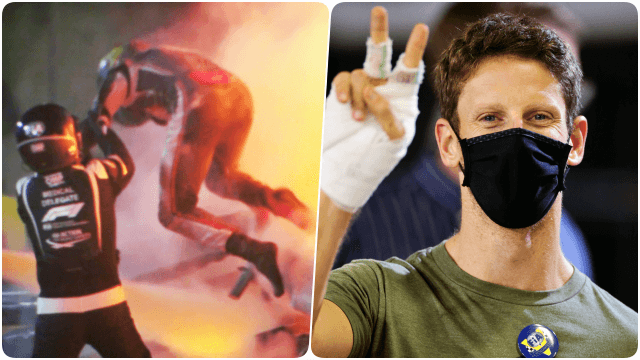 Six months after surviving fireball crash, incredible photo captures Romain Grosjean comeback Six months after surviving fireball crash, incredible photo captures Romain Grosjean comeback