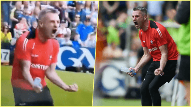 Rory Gallagher absolutely loses his mind celebrating as Derry beat Monaghan in Ulster semi-final