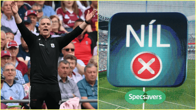 Padraic Joyce denies reports that Galway refused to return to pitch unless Hawkeye decision was overturned Padraic Joyce denies reports that Galway refused to return to pitch unless Hawkeye decision was overturned
