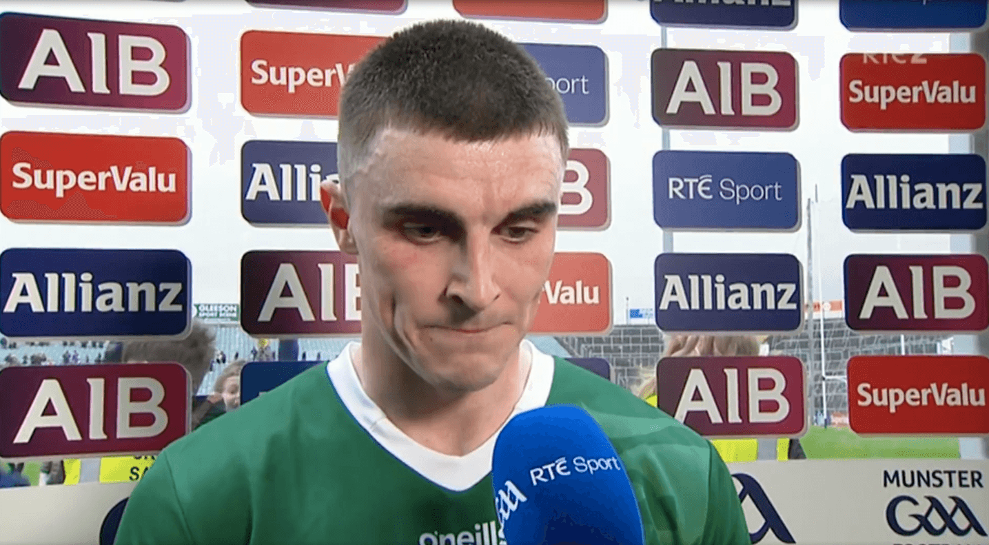 Sean O’Shea accepts MOTM on behalf of David Clifford in emotional interview