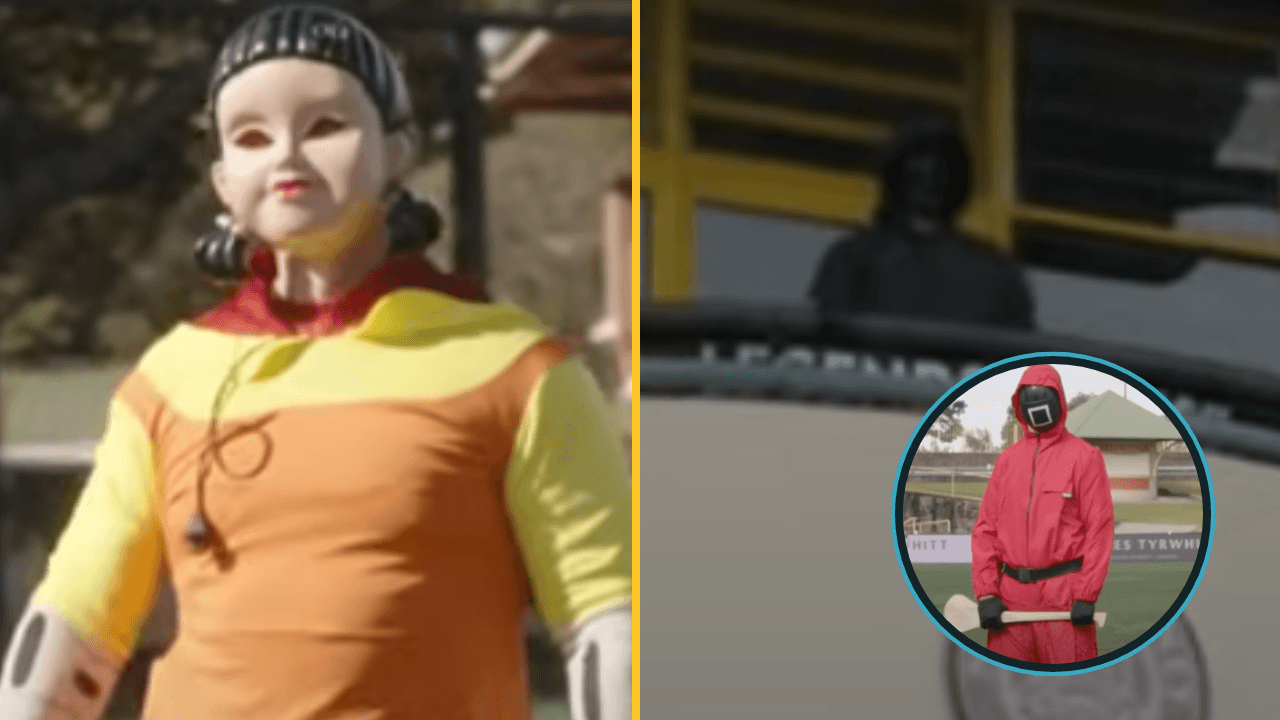 Andy Farrell dressed as the ‘Front Man’ in hilarious Lions Squid Game reenactment