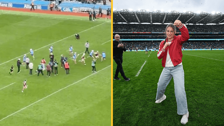 Bizarre mix up sees Katie Taylor and kids hurling game clash at Leinster final