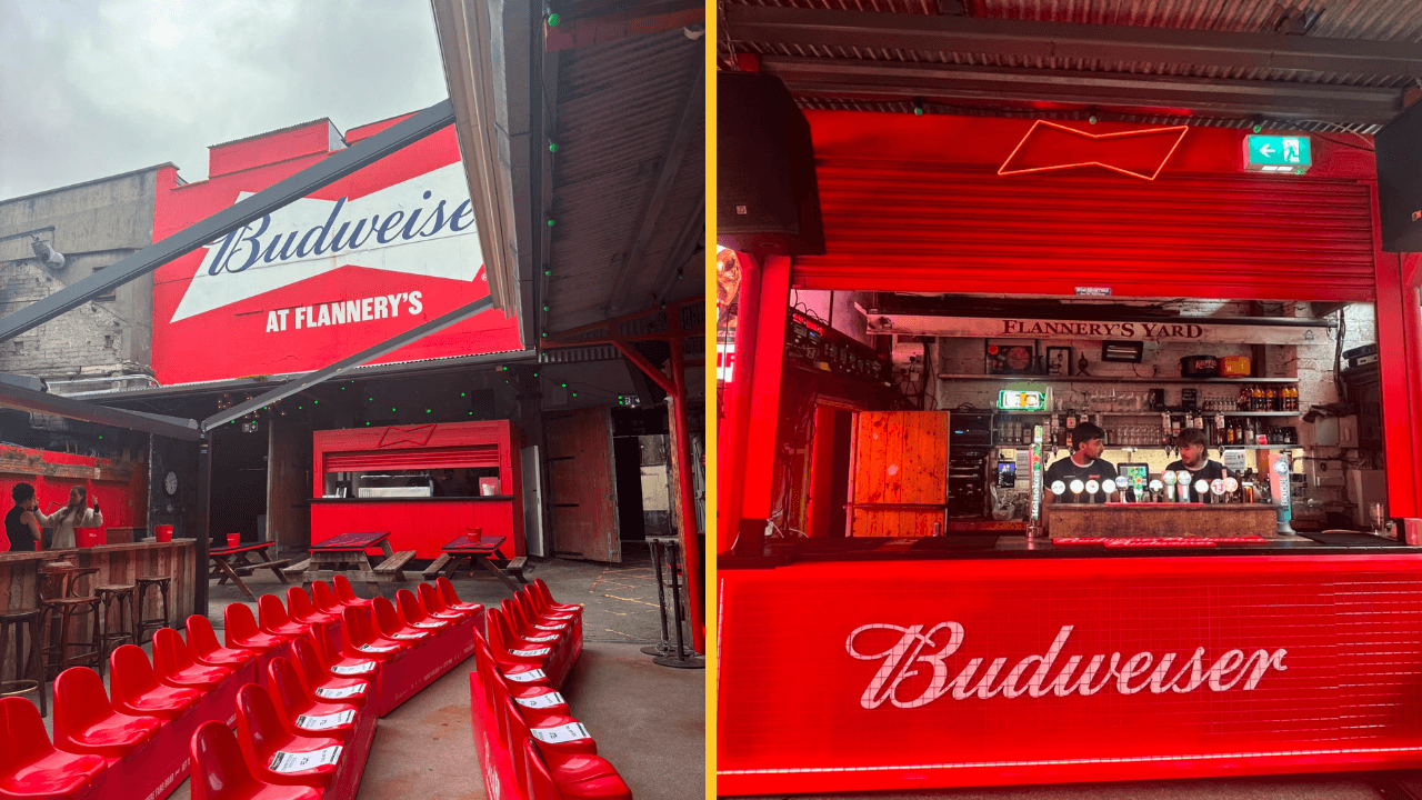 Budweiser are taking over Flannery’s on Camden Street in Dublin for the FIFA World Cup 26™