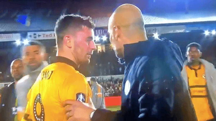 Padraig Amond on post-match chat with Guardiola and City’s lovely gesture Padraig Amond on post-match chat with Guardiola and City’s lovely gesture