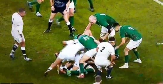 Manu Tuilagi nails Ireland winger Jacob Stockdale with no arms cleanout Manu Tuilagi nails Ireland winger Jacob Stockdale with no arms cleanout