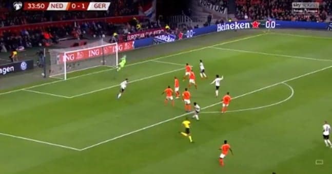 Serge Gnabry takes van Dijk for a ride and rifles shot into top corner Serge Gnabry takes van Dijk for a ride and rifles shot into top corner