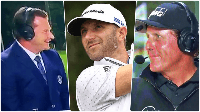 Mickleson winds up Faldo as Dustin Johnson grabs PGA lead Mickleson winds up Faldo as Dustin Johnson grabs PGA lead