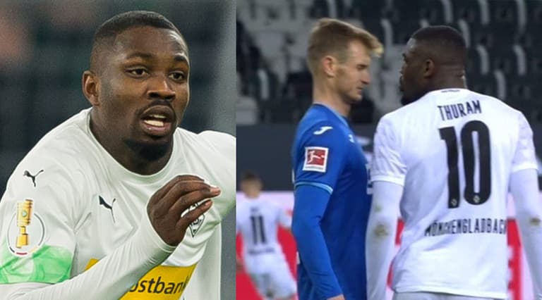 Marcus Thuram apologies after spitting in the face of opponent Marcus Thuram apologies after spitting in the face of opponent