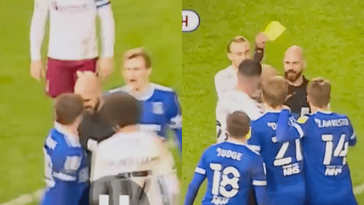 Referee squares up to Alan Judge in bizarre altercation