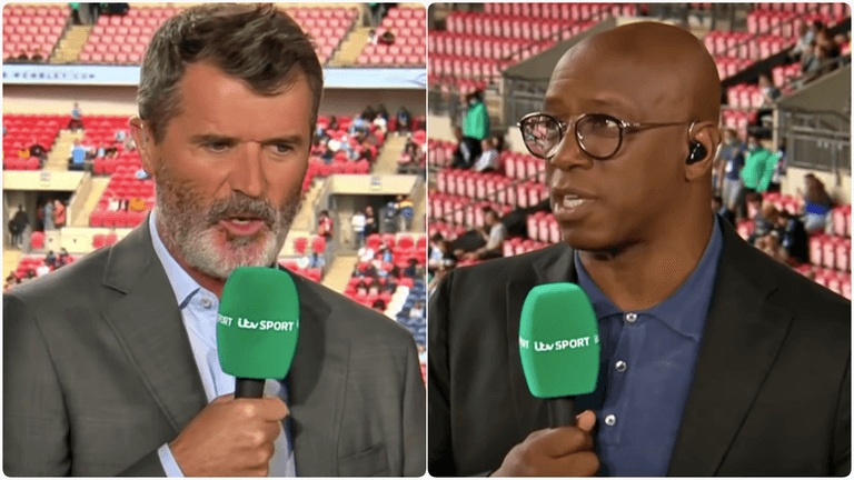 Leicester City fans apologise after Roy Keane and Ian Wright abused at Wembley Leicester City fans apologise after Roy Keane and Ian Wright abused at Wembley