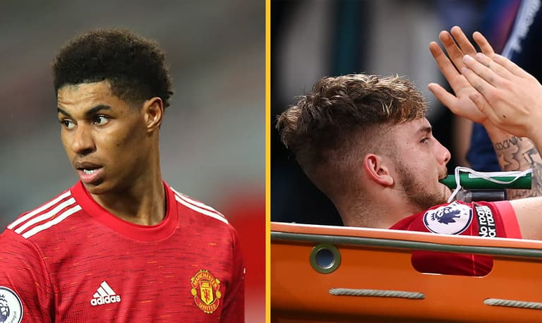 Marcus Rashford sends message to Harvey Elliott after he is stretchered off