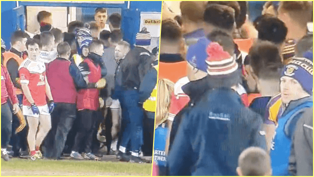 Tunnel brawl kicks off between Kilmacud Crokes and Padraig Pearses at half-time