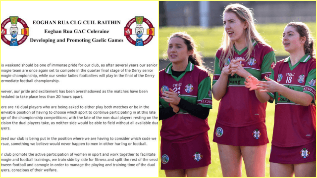 “We are appealing for understanding and common sense to prevail” – Derry club hit out at ridiculous fixture mess “We are appealing for understanding and common sense to prevail” – Derry club hit out at ridiculous fixture mess