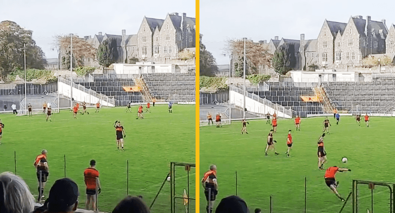 Sean O’Shea kicks another absolute stonker of a free to seal Kenmare’s relegation final win Sean O’Shea kicks another absolute stonker of a free to seal Kenmare’s relegation final win