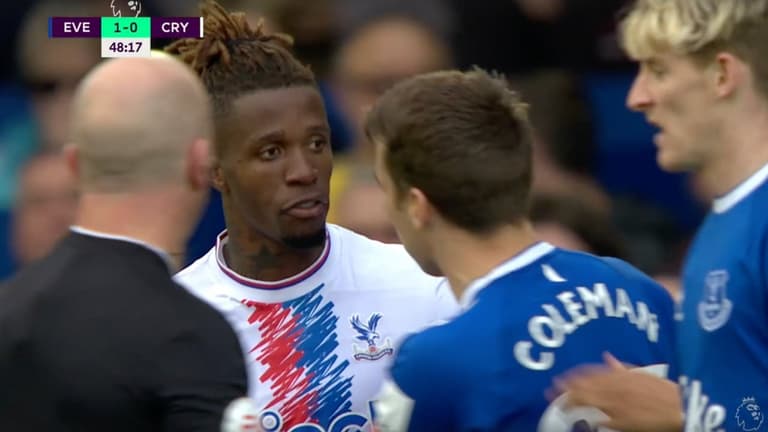 Respect Wilfried Zaha has for Seamus Coleman clear after his comments in front of referee Respect Wilfried Zaha has for Seamus Coleman clear after his comments in front of referee