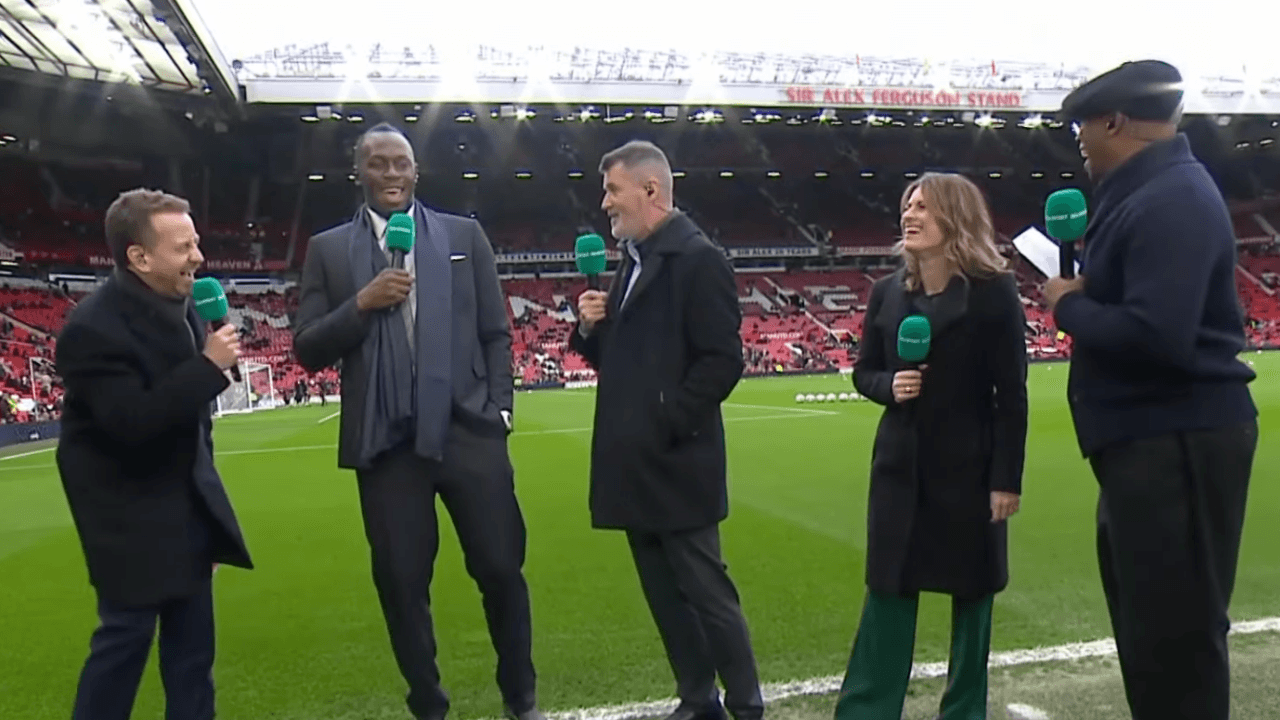 Roy Keane cracks Irish joke at his own expense during Usain Bolt exchange