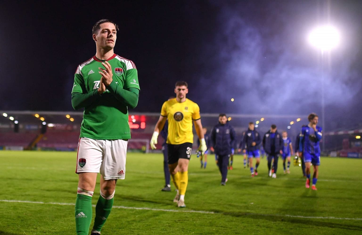 Powerful scenes as Ruairi Keating dedicates hat-trick to late father
