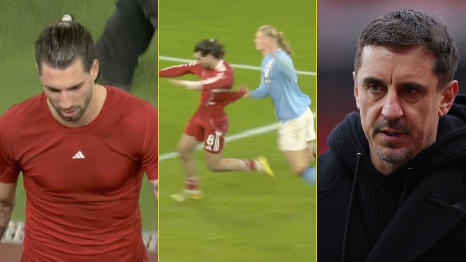 Gary Neville slams Craig Pawson for bizarre handling of Liverpool v Man City ending
