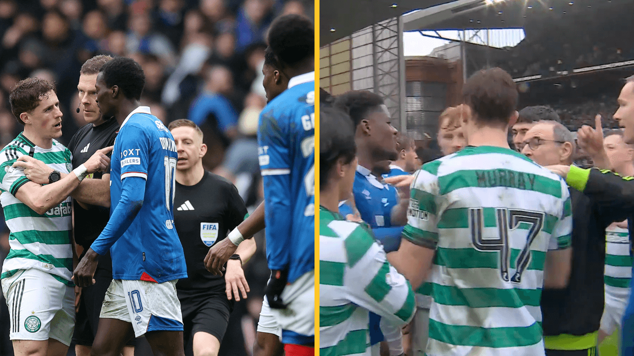 Martin O’Neill gets involved on pitch in post-game scuffle at Old Firm derby