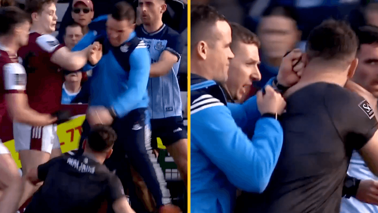 Dublin boss Ger Brennan attacks Galway staff during game