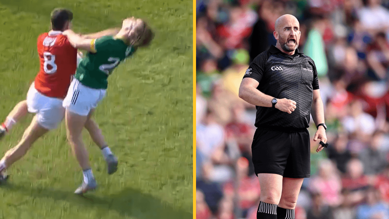 Cork star receives harsh red after unlucky strike to Meath man’s eye