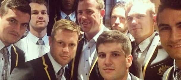 Aussie Rules players stuck in hotel lift for 30 minutes ahead of International Rules Series Aussie Rules players stuck in hotel lift for 30 minutes ahead of International Rules Series