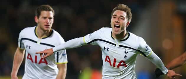 VINE: Christian Eriksen strokes home purrfect Spurs winner VINE: Christian Eriksen strokes home purrfect Spurs winner