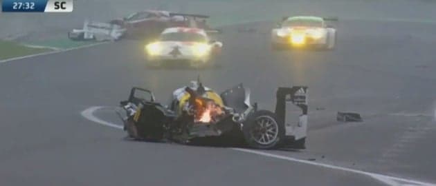 Mark Webber rushed for medical checks after 300kph crash Mark Webber rushed for medical checks after 300kph crash